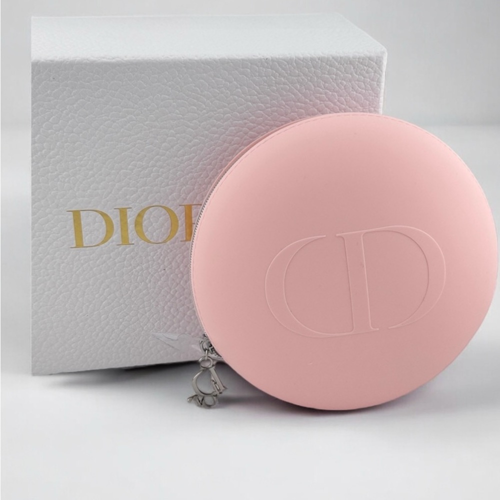 Dior Limited Edition Pink Round Pouch with Box – Rare Collector’s Item